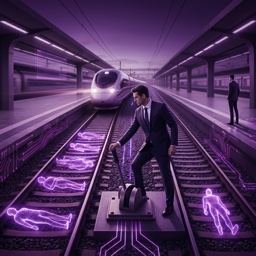 Illustratie trein op perron